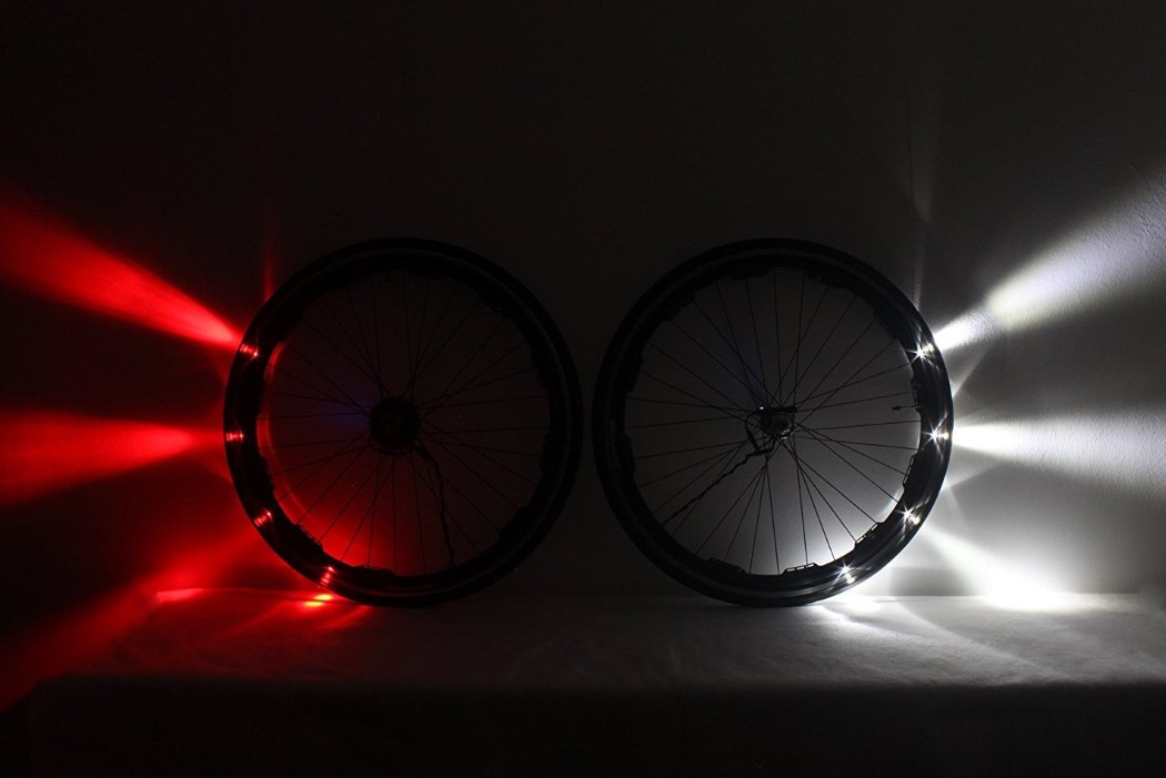 Bicycle，Wheel with LED lamp，Front and rear lamps，Night riding，