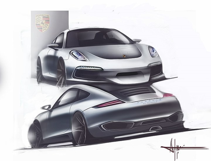 Automobile design，Rendering performance，Porsche，