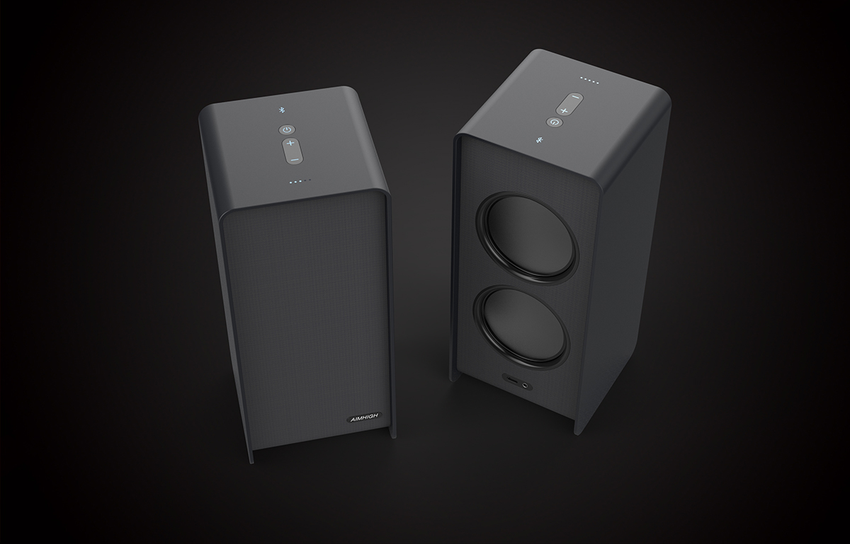 black，gules，aimhigh，rectangle，Bluetooth Speaker ，