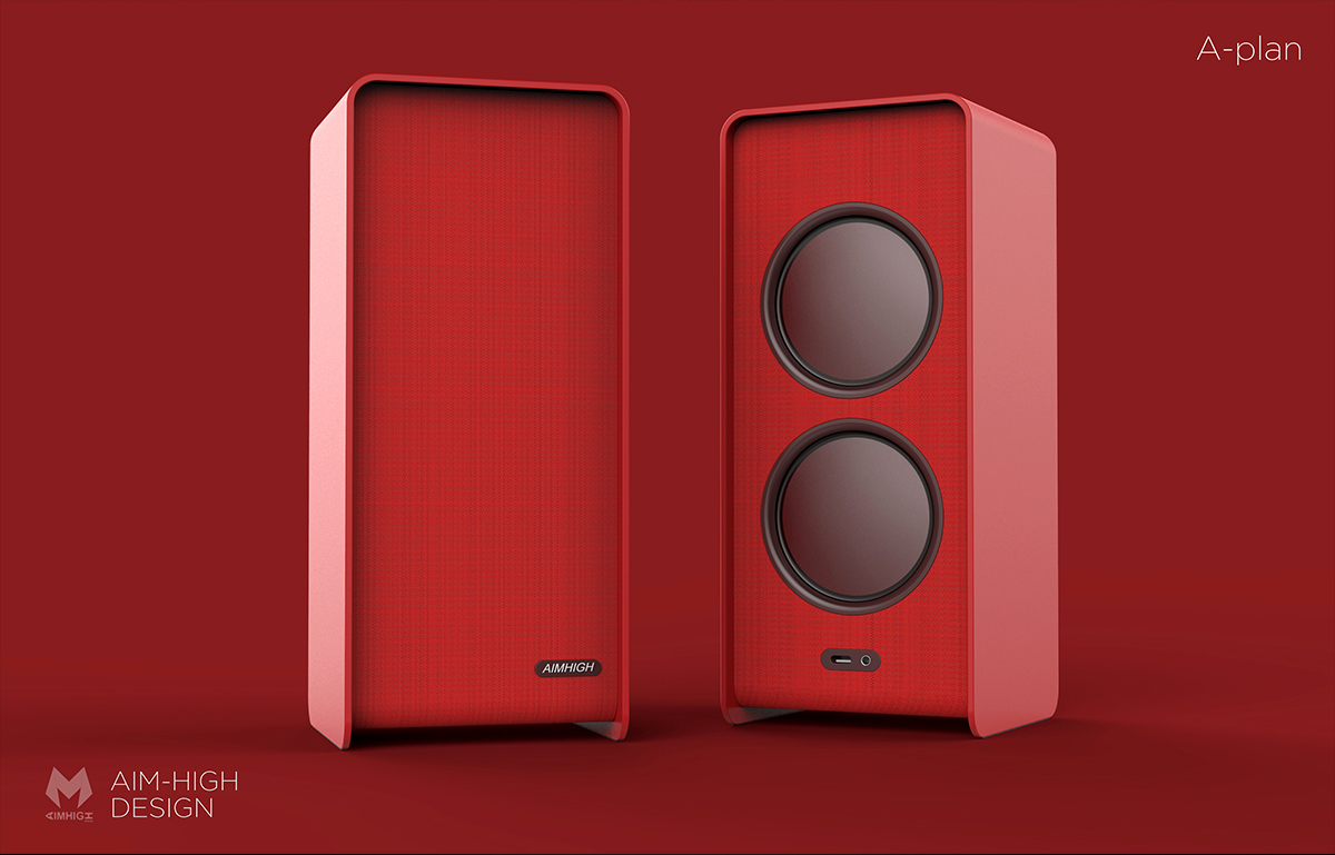 black，gules，aimhigh，rectangle，Bluetooth Speaker ，