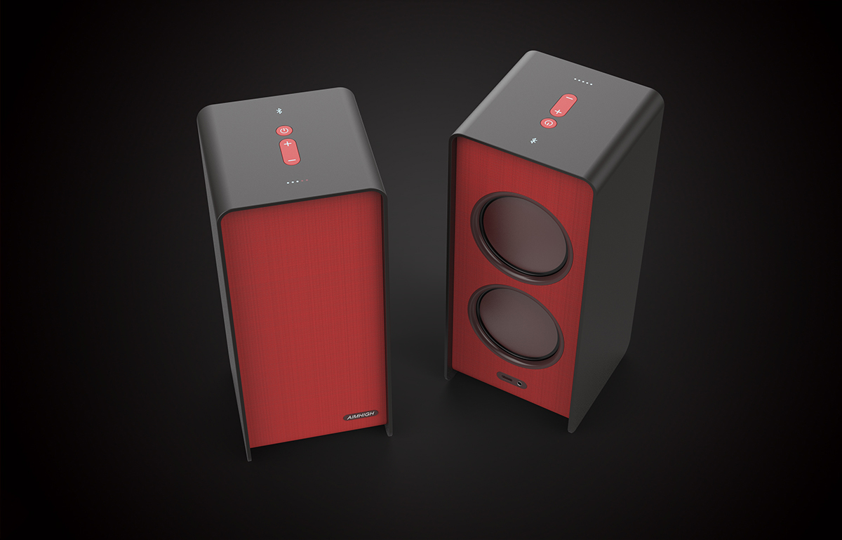 black，gules，aimhigh，rectangle，Bluetooth Speaker ，