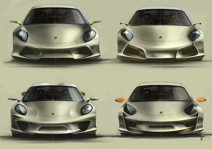 Automobile design，Rendering performance，Porsche，