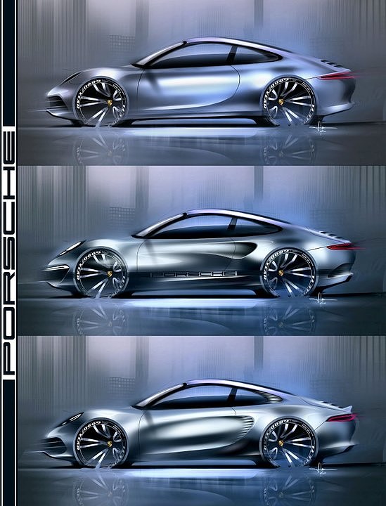 Automobile design，Rendering performance，Porsche，