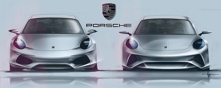 Automobile design，Rendering performance，Porsche，