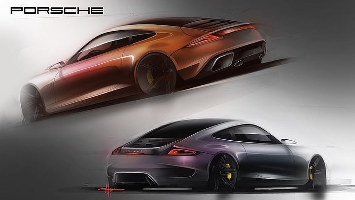 Automobile design，Rendering performance，Porsche，