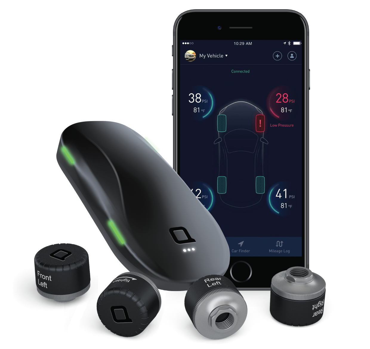 Tire pressure detection，real-time detection ，app，Driving safety，