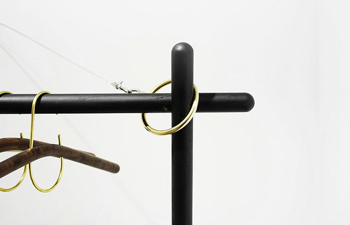 Material bonding，wood，Metal support point，coat hanger，