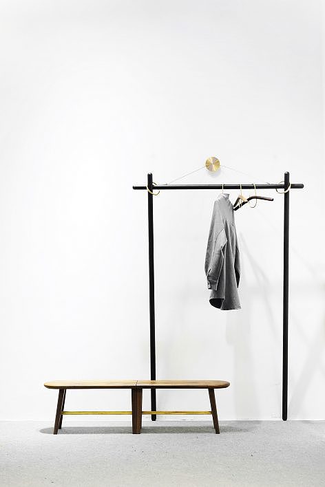 Material bonding，wood，Metal support point，coat hanger，