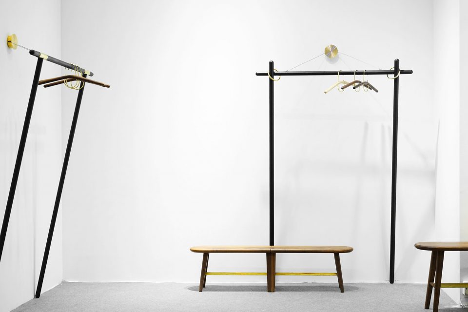 Material bonding，wood，Metal support point，coat hanger，