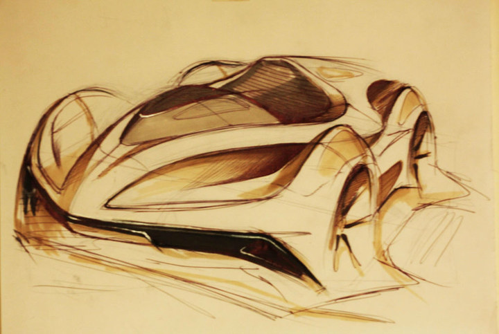 Automobile design，design sketch，