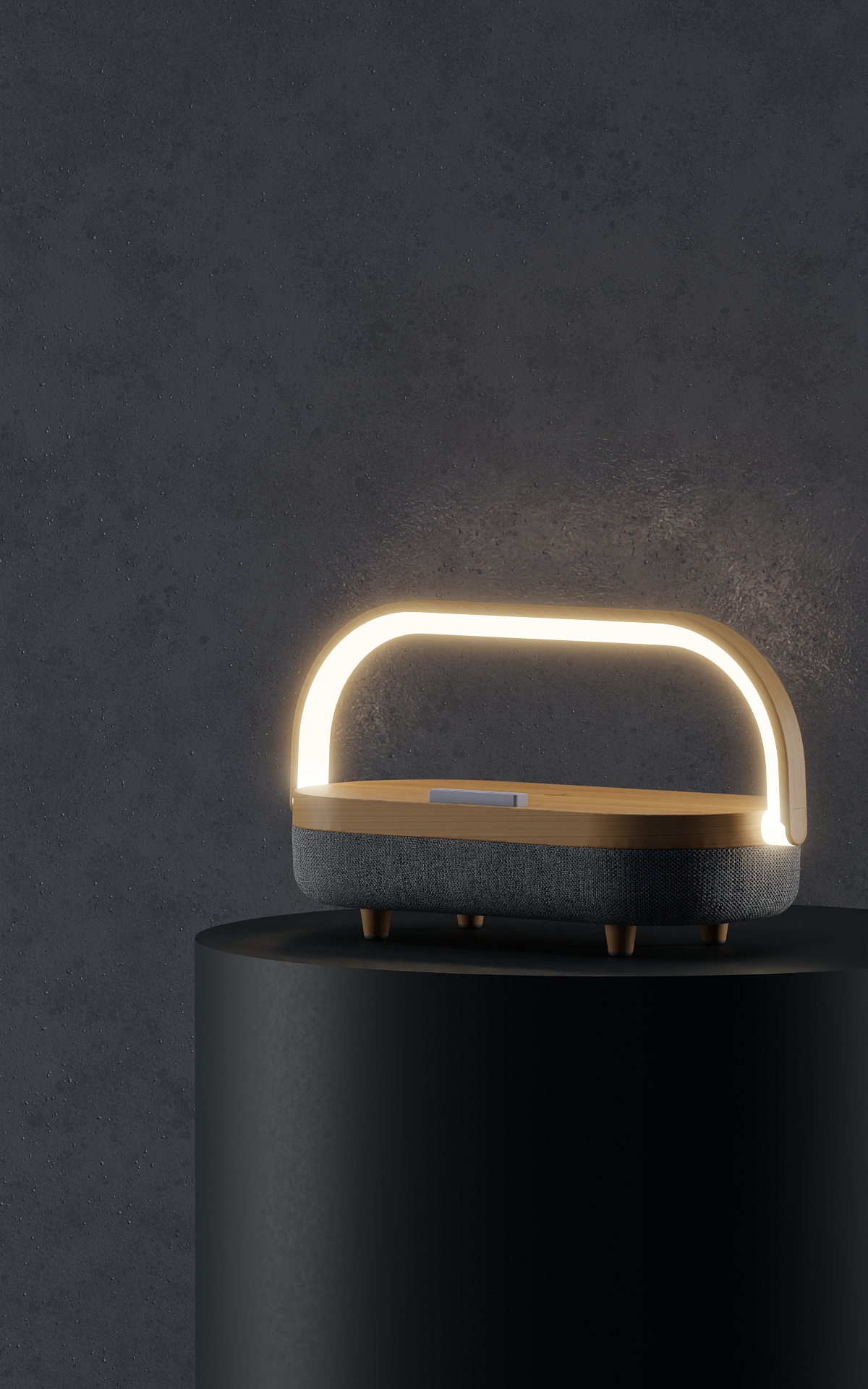 Product rendering，3D rendering，Wireless charging，Bluetooth Speaker ，Music desk lamp，