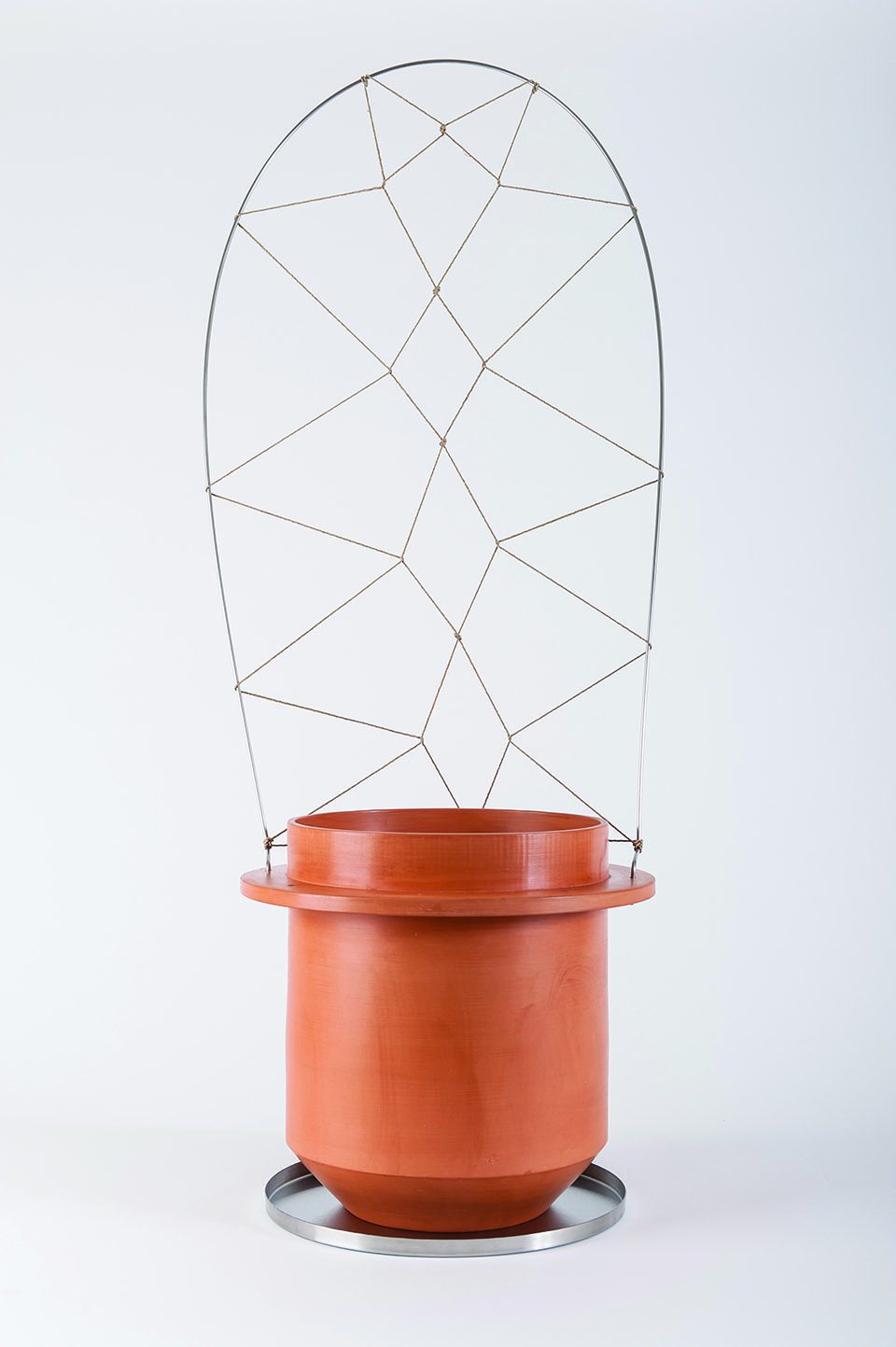 Flowerpot，Home partner，Handmade pottery pot，stainless steel，