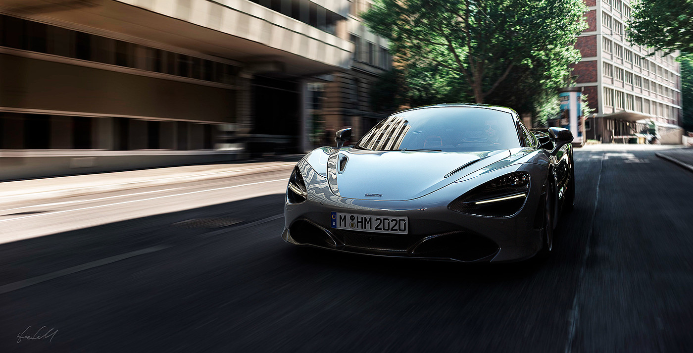 Mclaren，Super run rendering，Vray rendering，