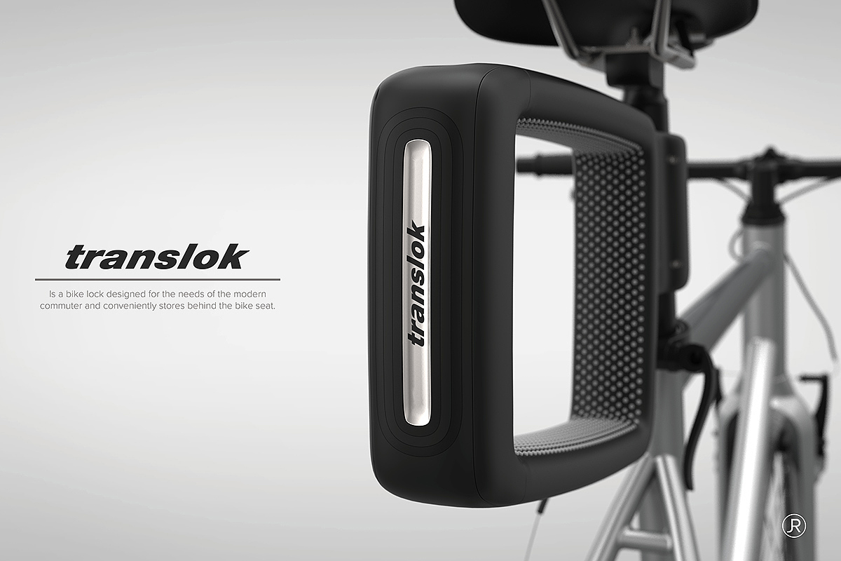 Bicycle lock，translok，Safety light，Creative design，modeling，