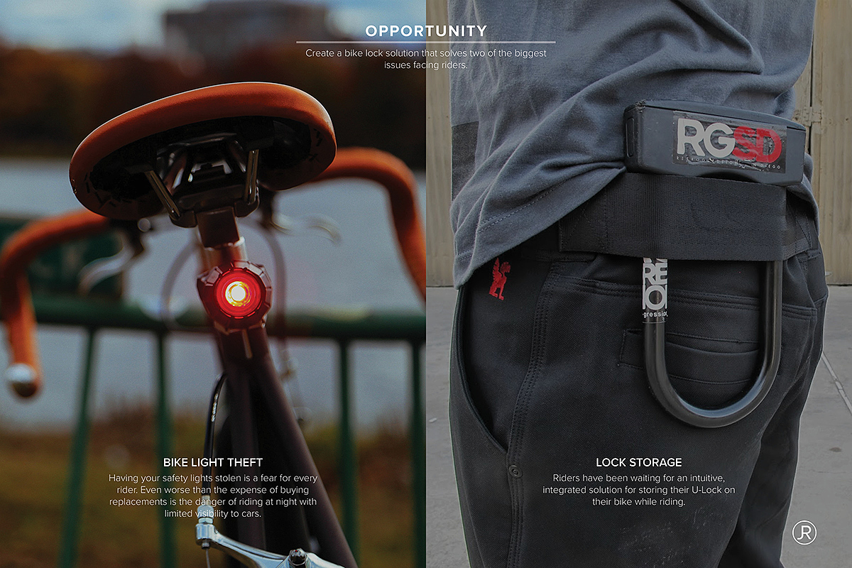 Bicycle lock，translok，Safety light，Creative design，modeling，