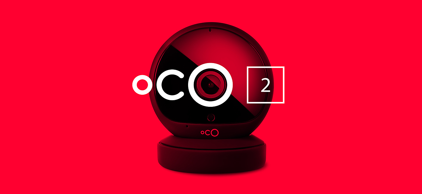 oco2，家用，监控，摄像头，黑色，