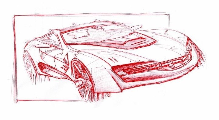 Automobile design，design sketch，