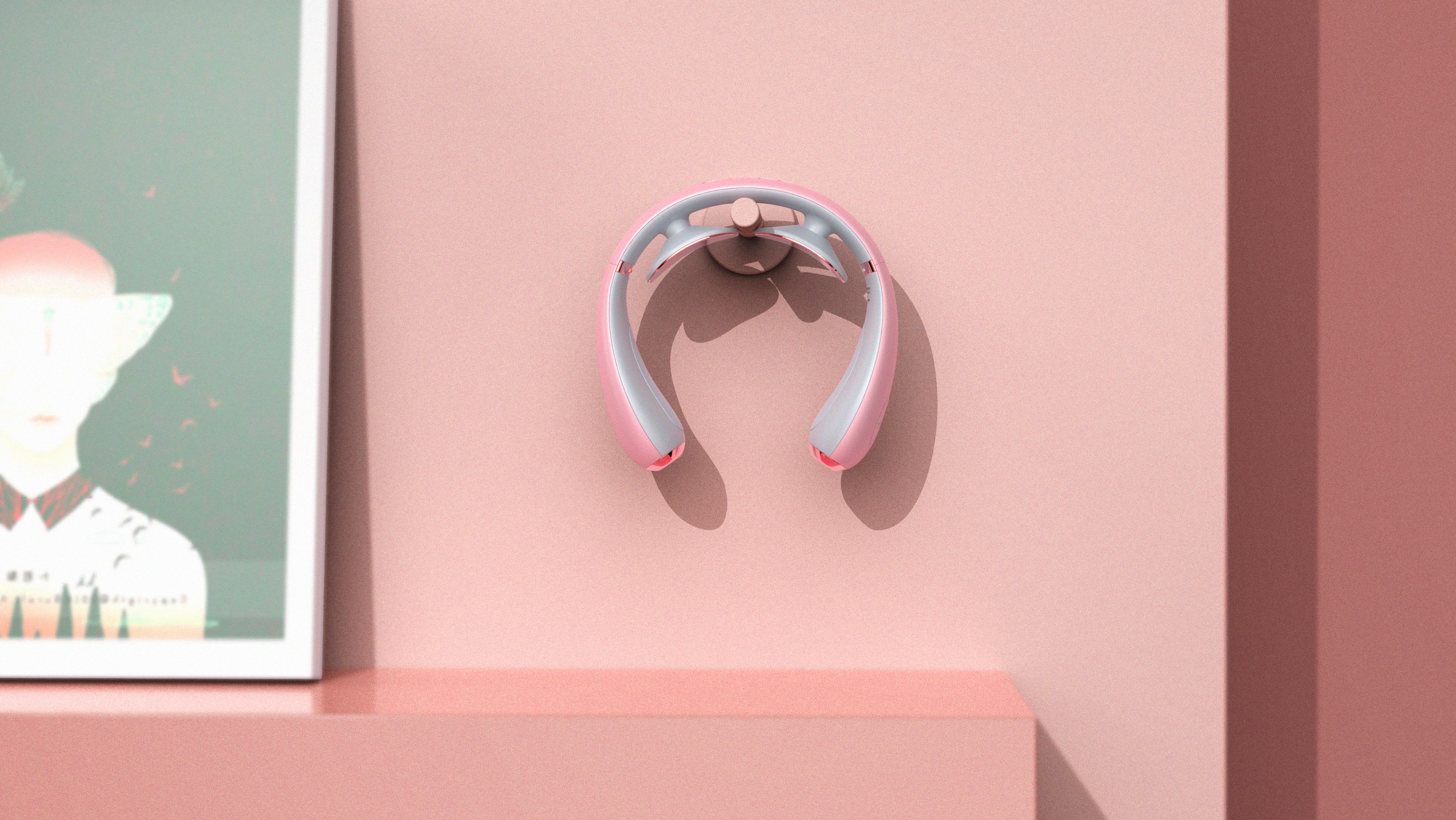 Neck massage instrument，Massage apparatus，Neck care instrument，product design，