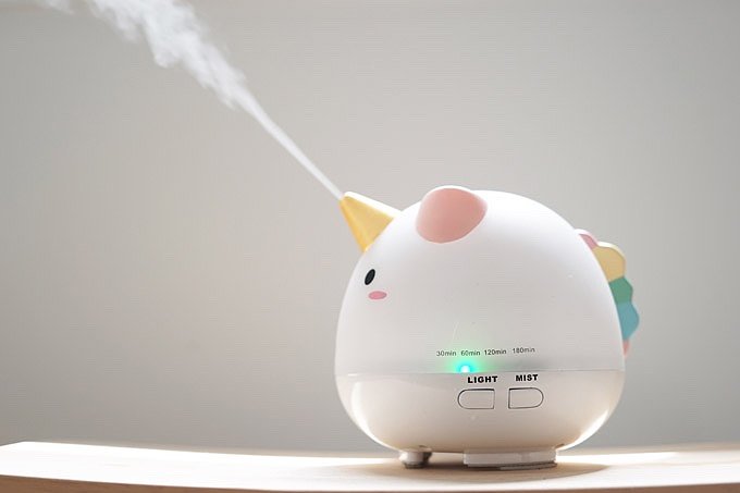 Humidifier，lovely，LED color lamp，unicorn，Small，