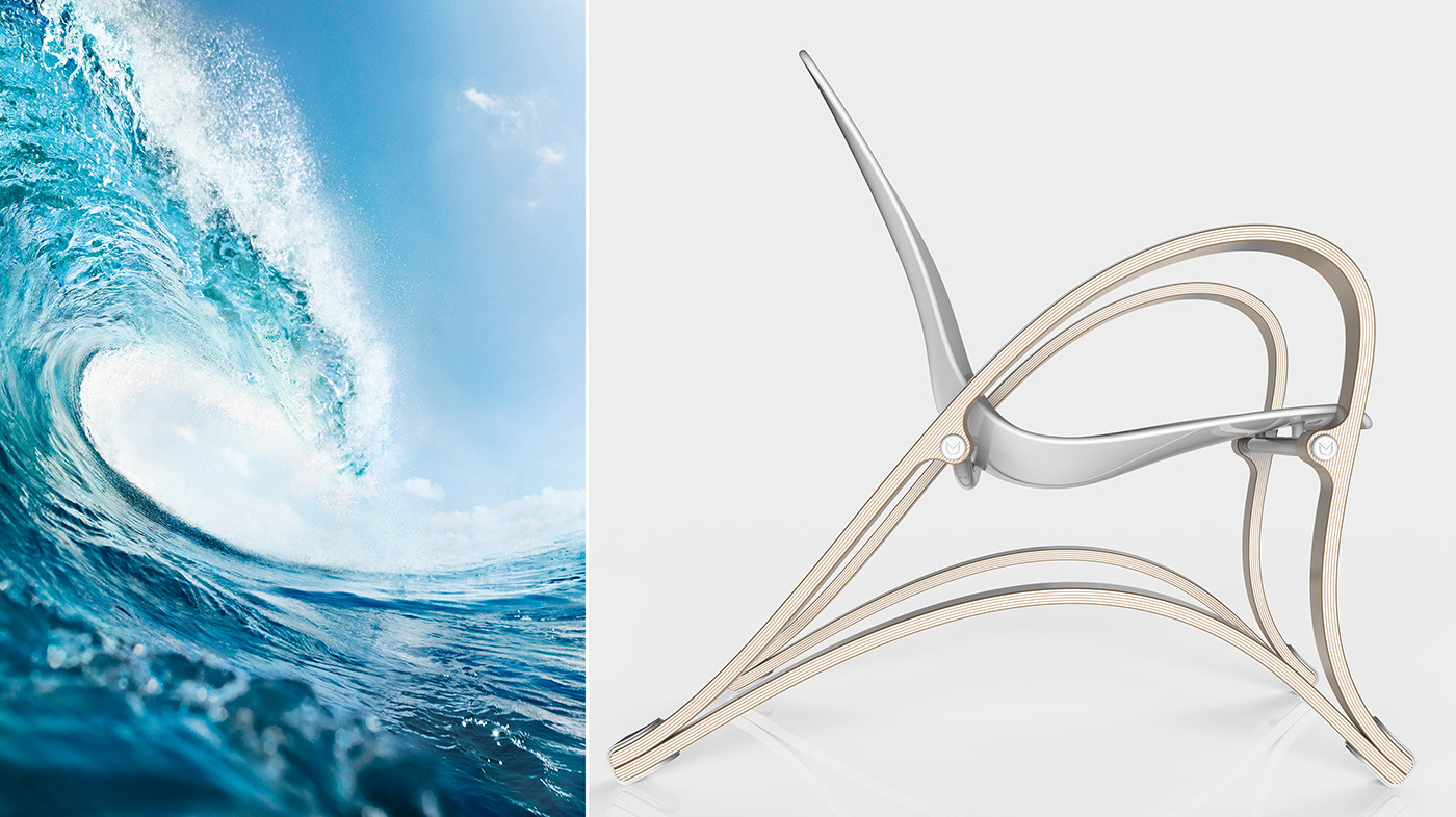 chair，furniture，wave，sea，