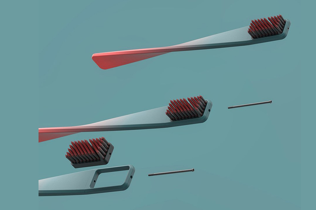 toothbrush，modelling，disassemble，