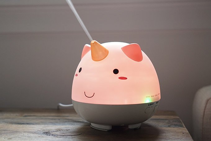 Humidifier，lovely，LED color lamp，unicorn，Small，