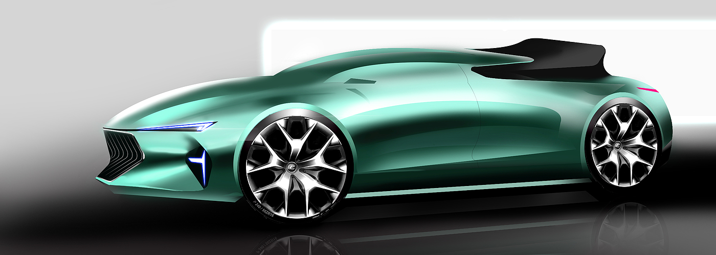 Car design rendering，