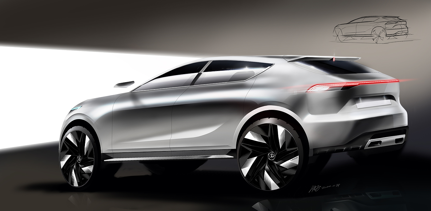 Car design rendering，