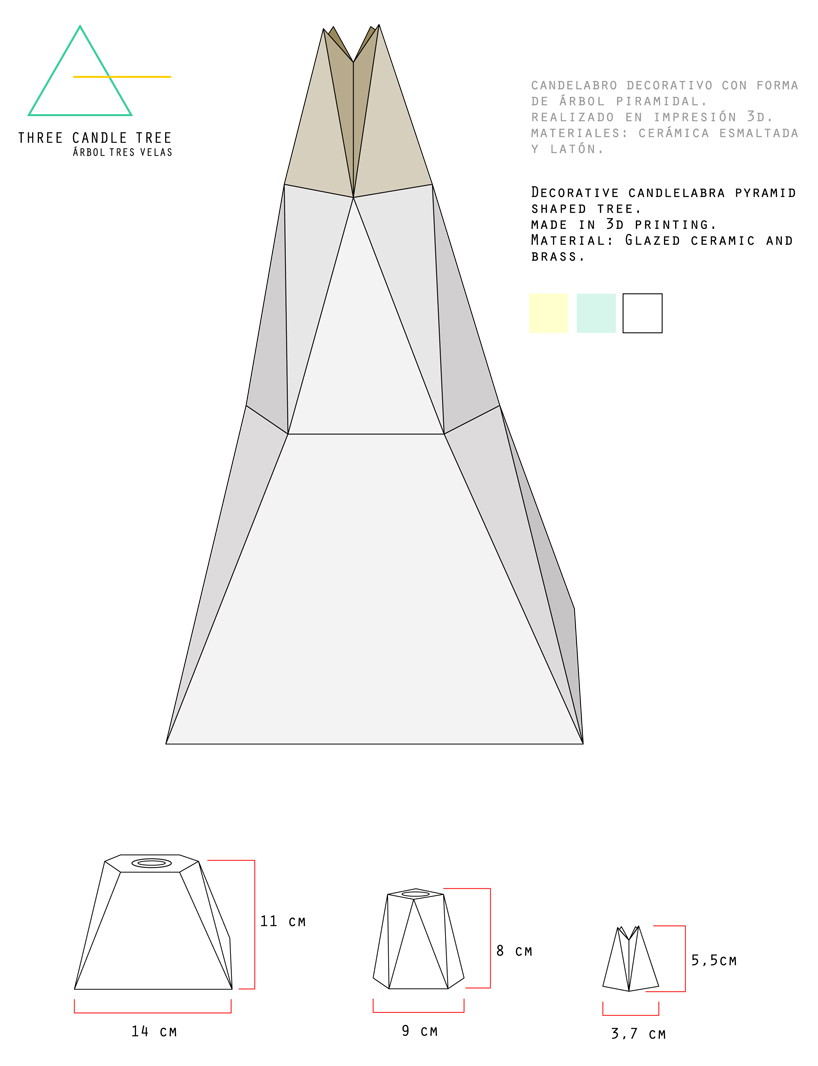 polygon，Candle holder，ceramics，brass，Combination design，originality，