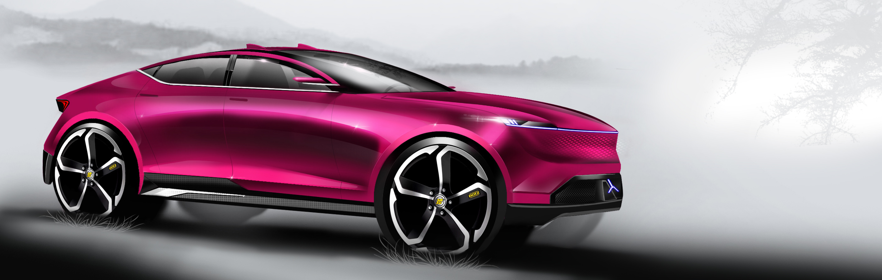 Car design rendering，