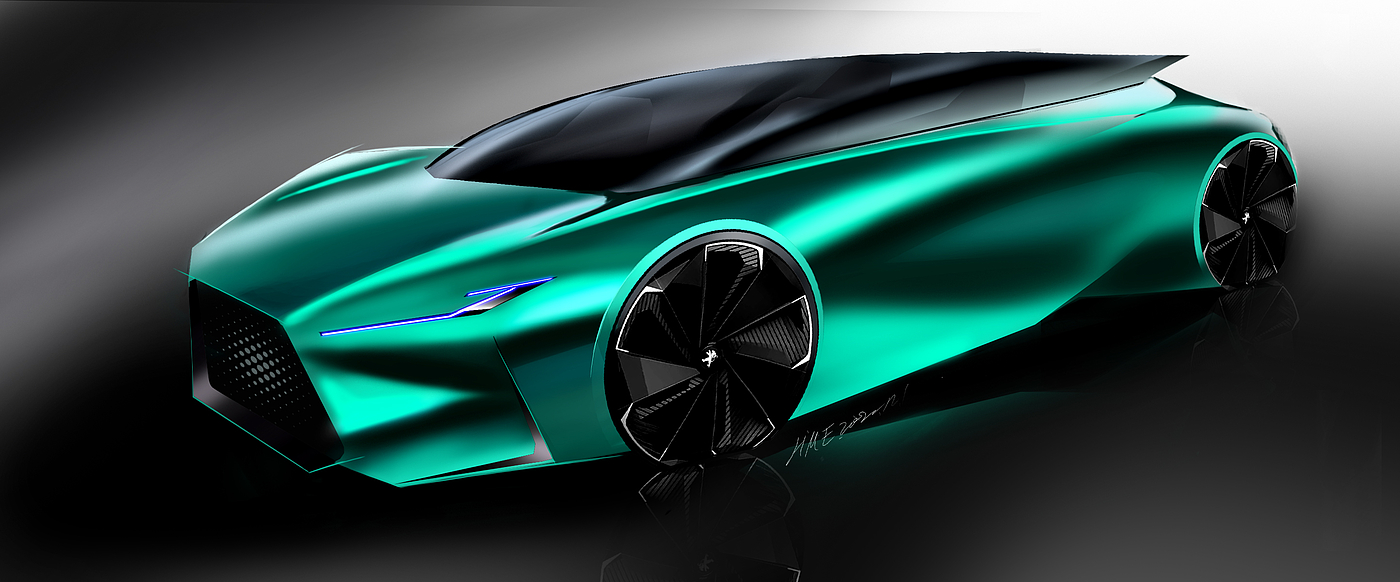 Car design rendering，