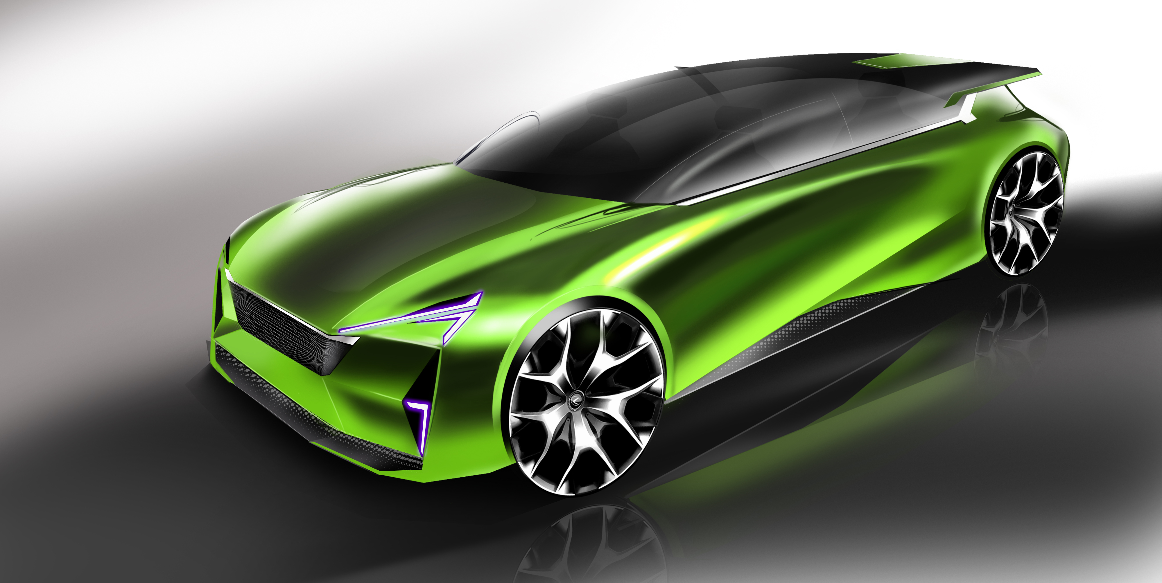 Car design rendering，