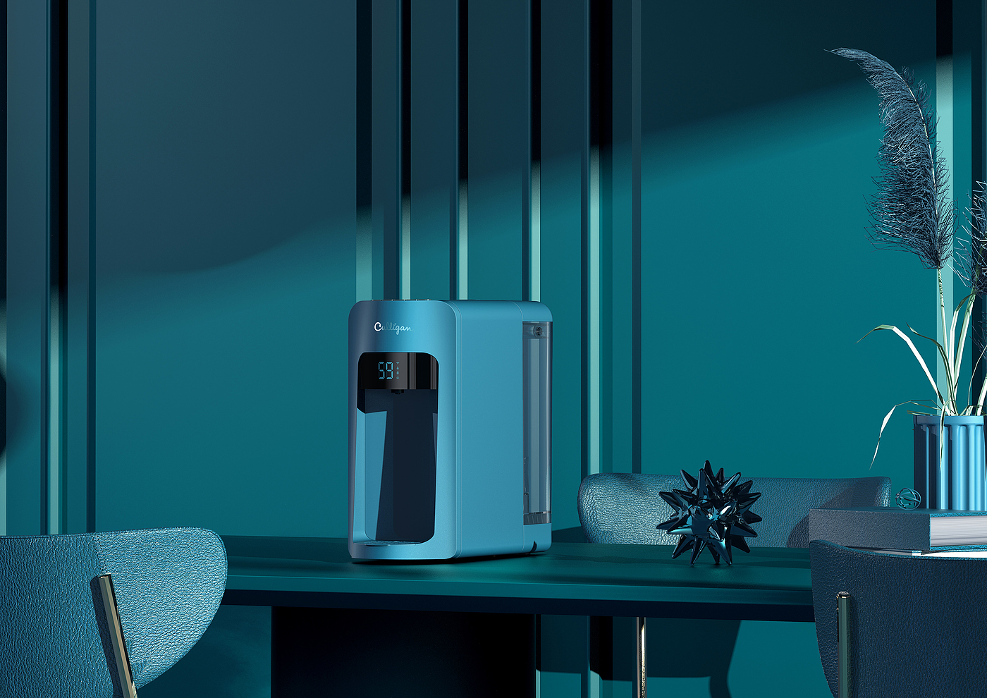 Water dispenser, water purifier, intelligent heating, product design，