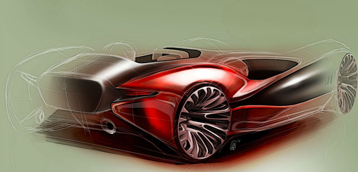 Automobile design，design sketch，