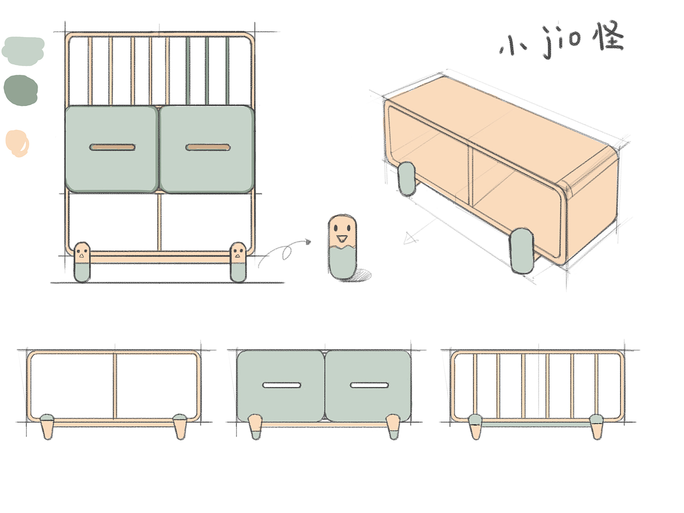 儿童家具，家具家居，产品设计，家具设计，趣味可爱，