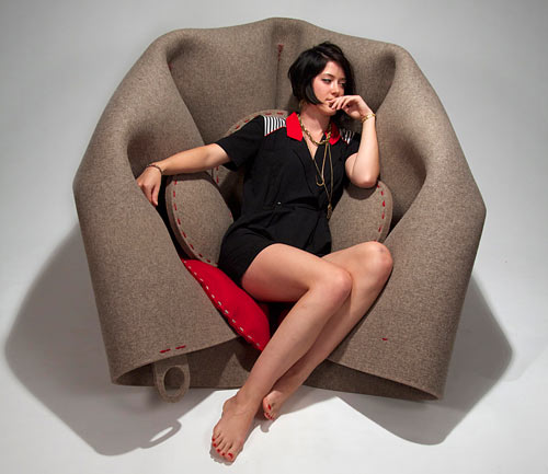 wool，Personal space，"Uterus" shape，Rest chair，
