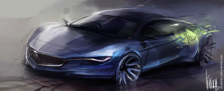 Automobile design，design sketch，