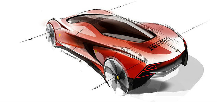 Automobile design，design sketch，