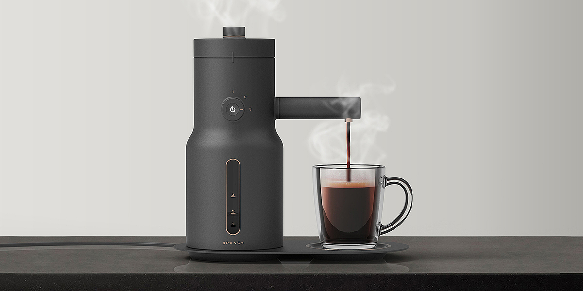 咖啡机，极简主义风格，方便使用，厨房家电，
