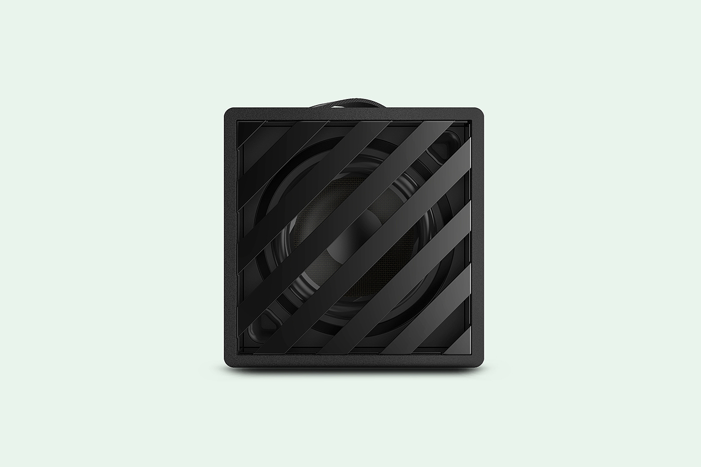 Wireless speaker，Portable，Cube，Handle，black，