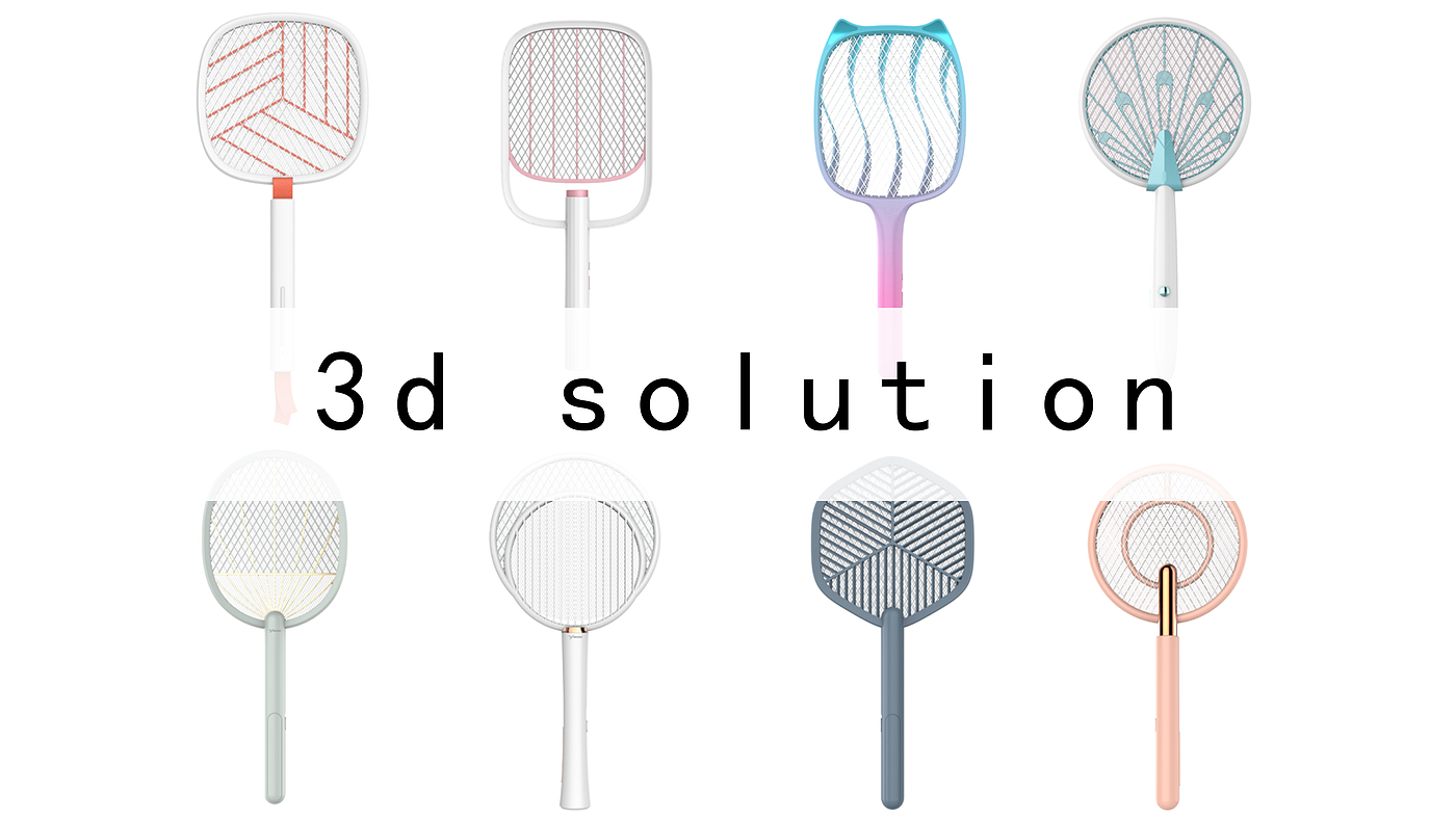 Electric mosquito racket design，Creative design，Yager electric appliance，lovely，product design，Original design，