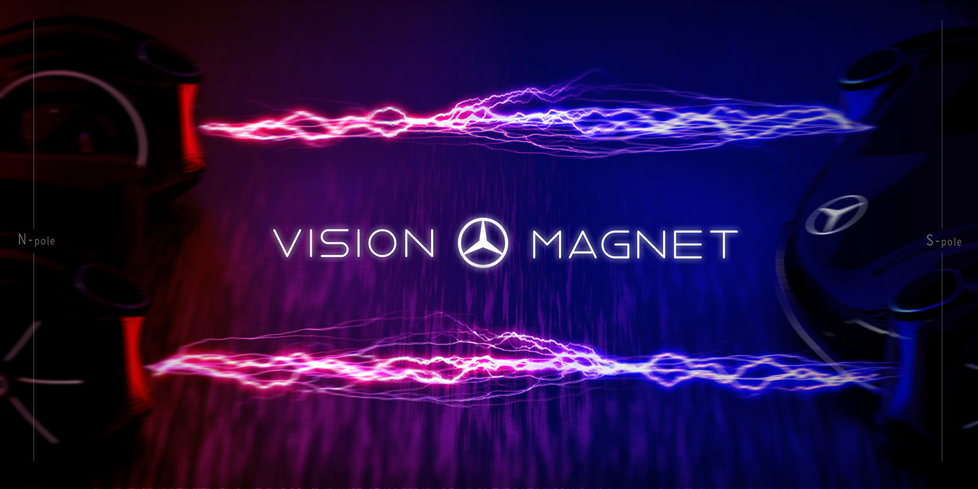 Automobile design，concept，Hand drawn，Benz，VISION MAGNET，racing，magnetic，
