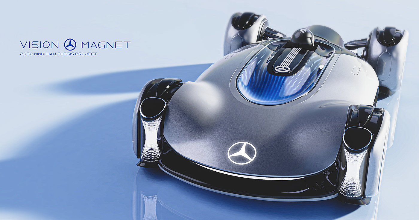 Automobile design，concept，Hand drawn，Benz，VISION MAGNET，racing，magnetic，