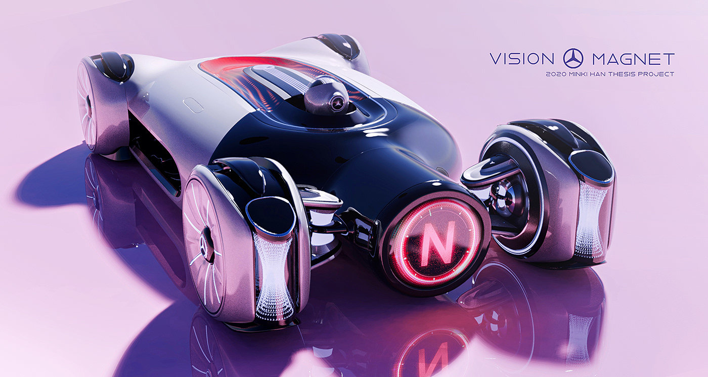 汽车设计，概念，手绘，奔驰，VISION MAGNET，赛车，磁性，