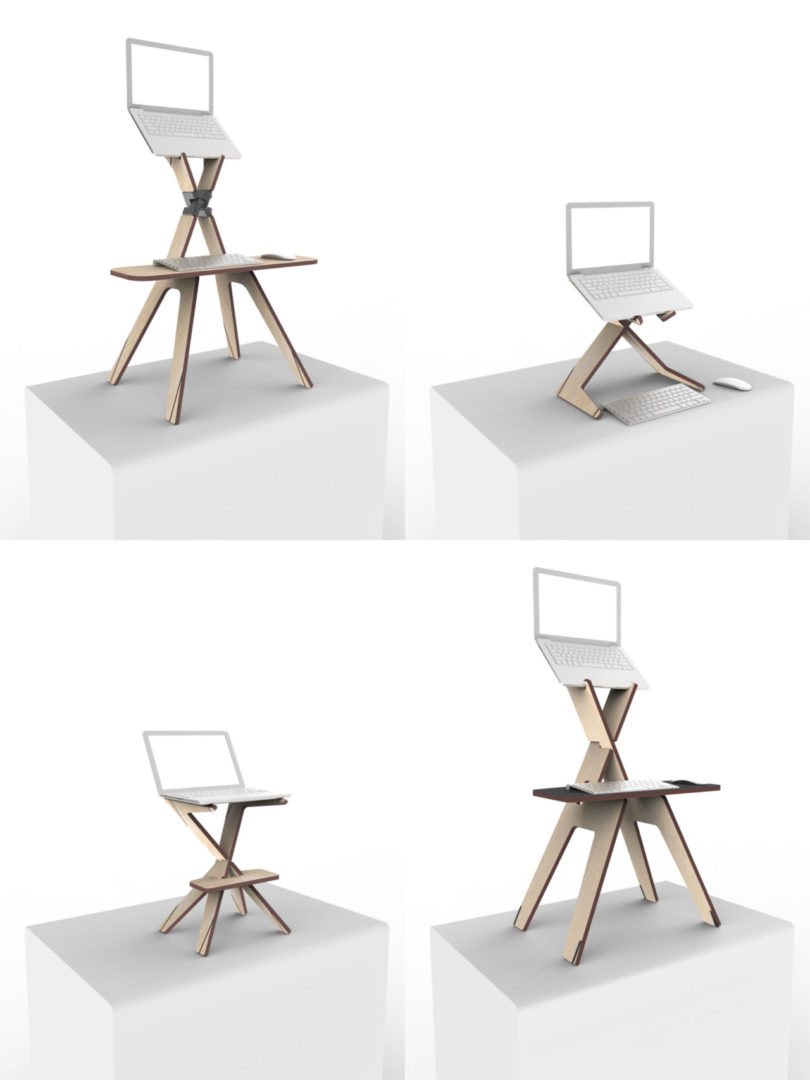 Apple Computer，Bracket，wooden ，notebook，fold，