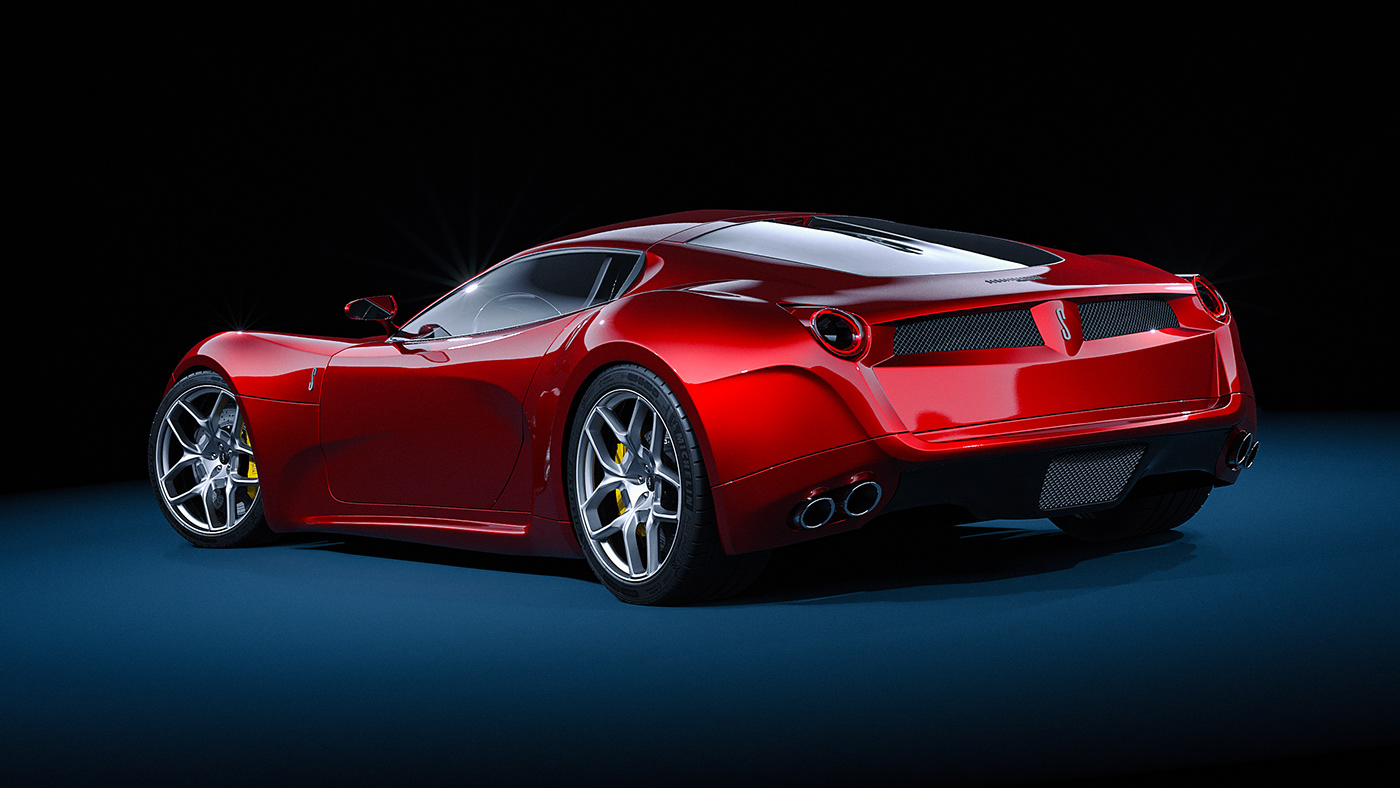 Sports car，automobile，vehicle，conceptual design，