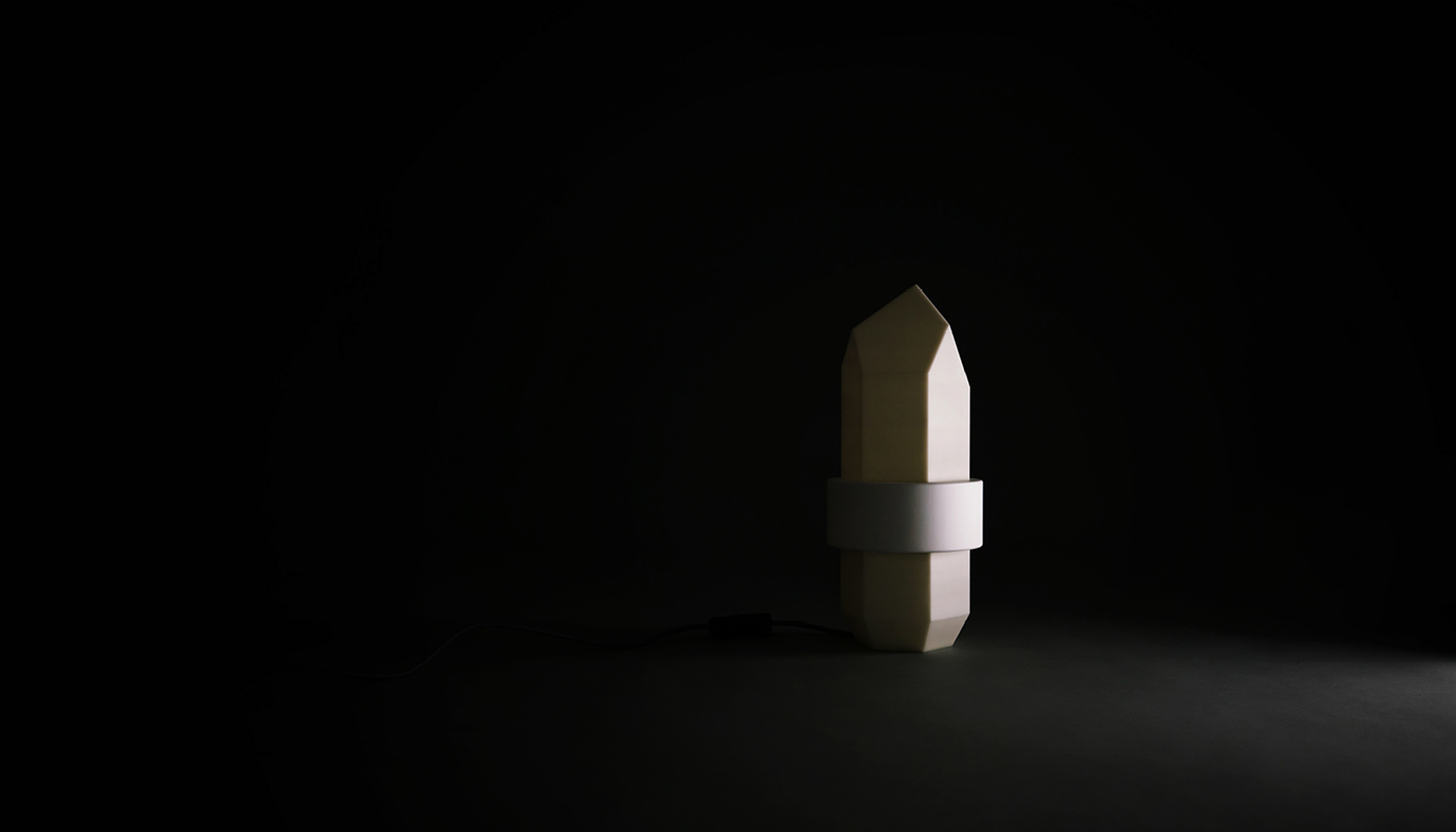 gemstone，Arco table lamp，Inspiration and inspiration，3D printing，product design，