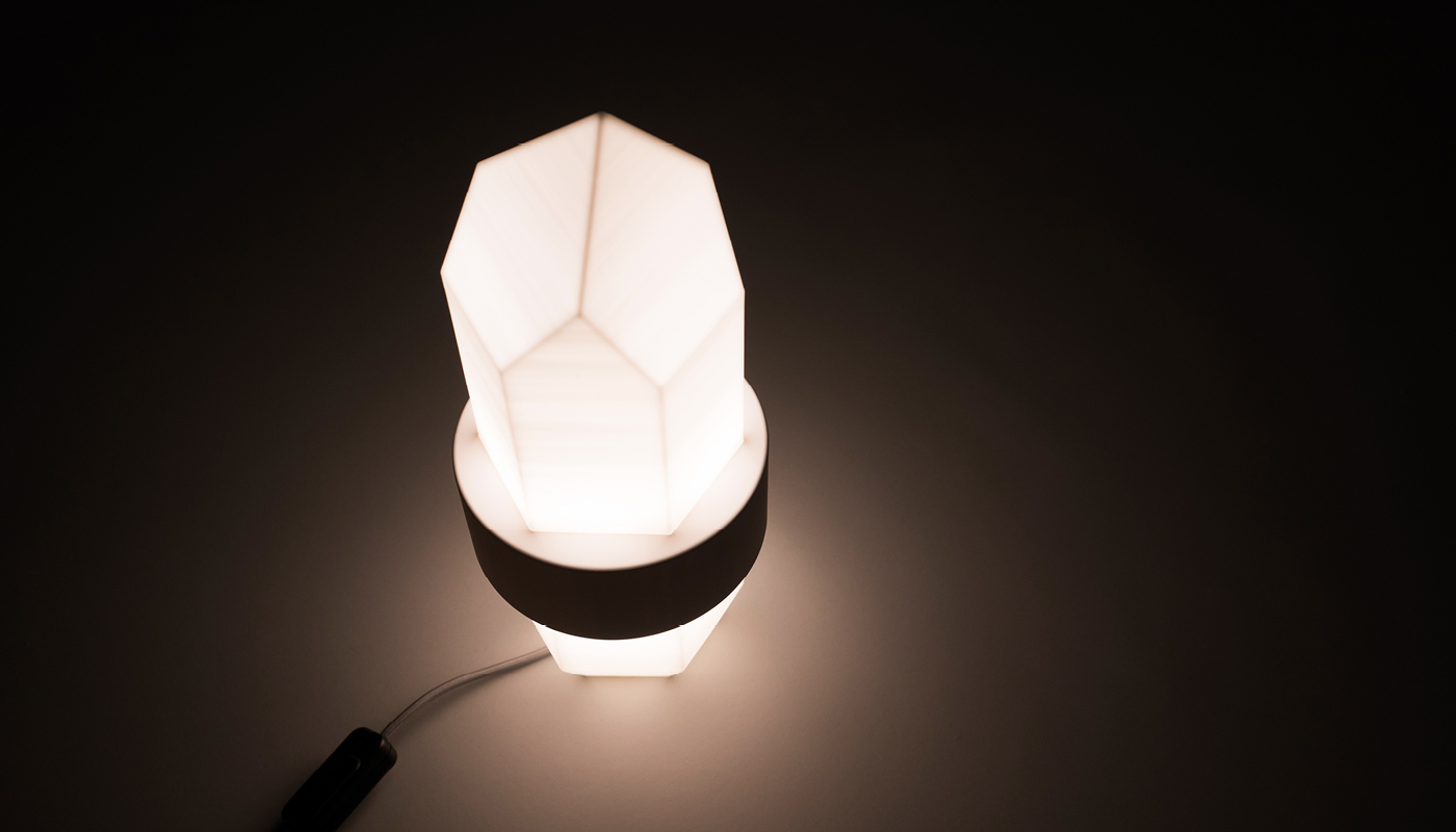 gemstone，Arco table lamp，Inspiration and inspiration，3D printing，product design，