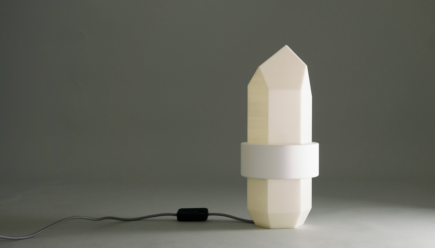gemstone，Arco table lamp，Inspiration and inspiration，3D printing，product design，