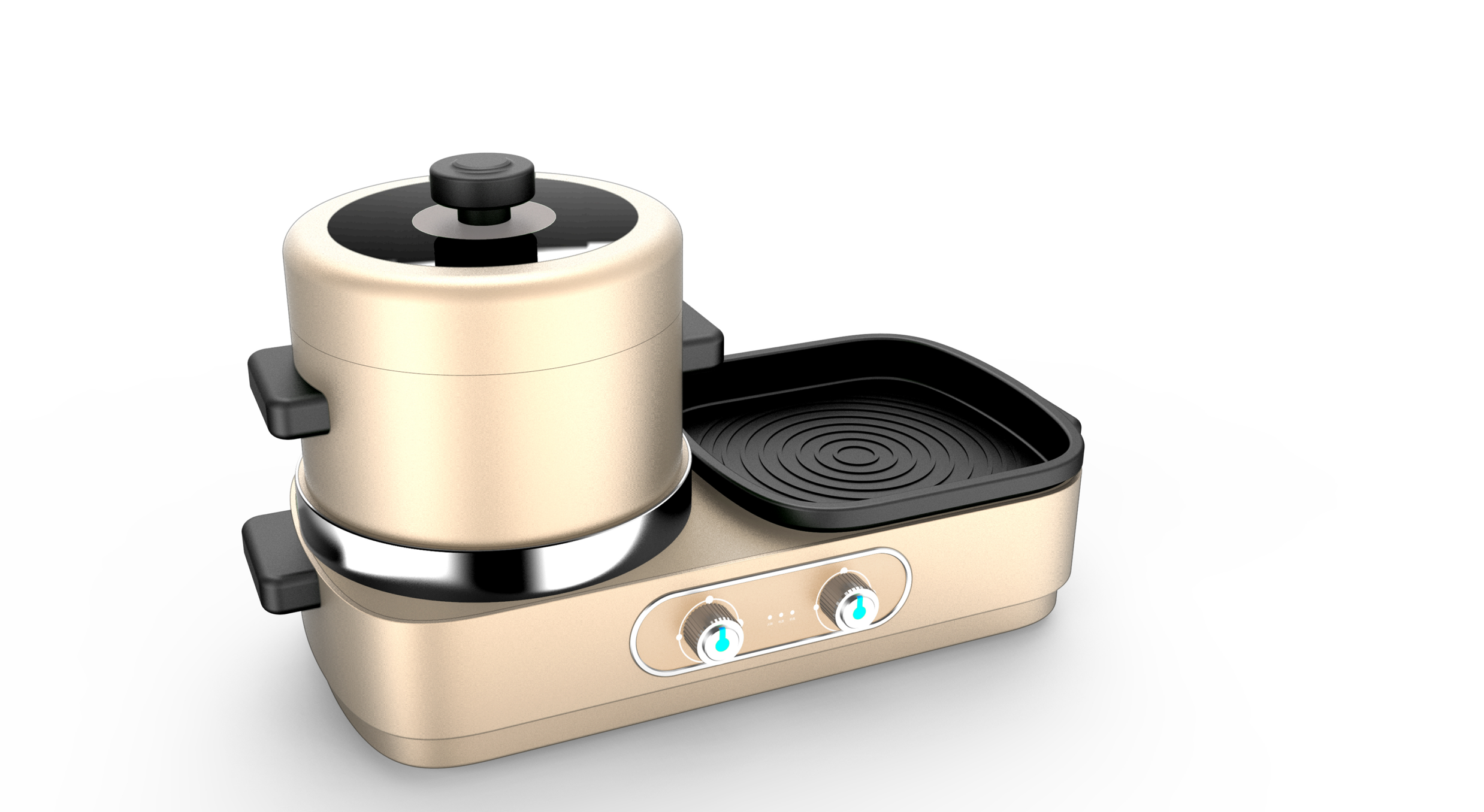 Design of multifunctional cooker，Kitchen appliance design，industrial design，Shenzhen design company，Shenzhen Industrial Design，